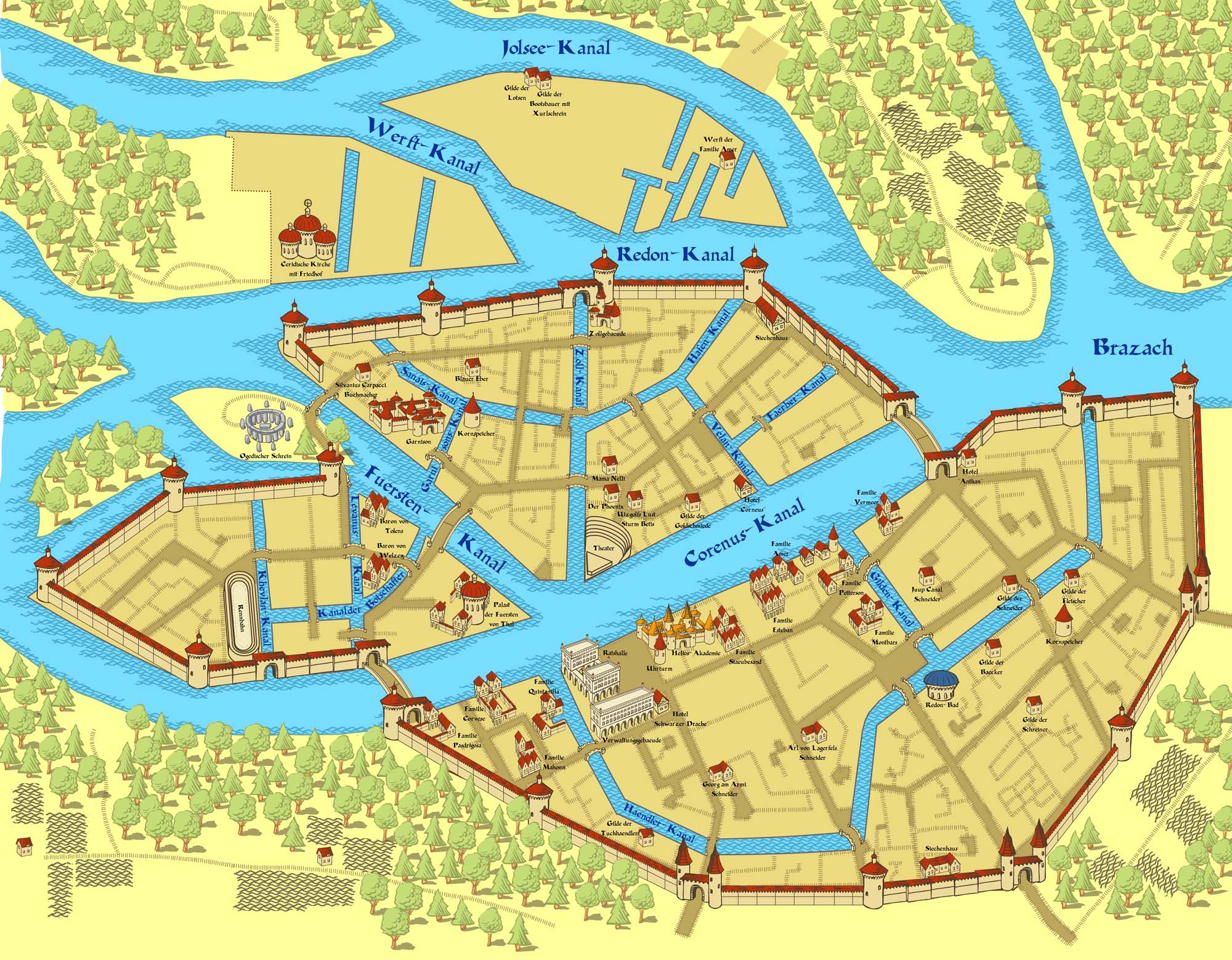 Karte der Stadt Betis